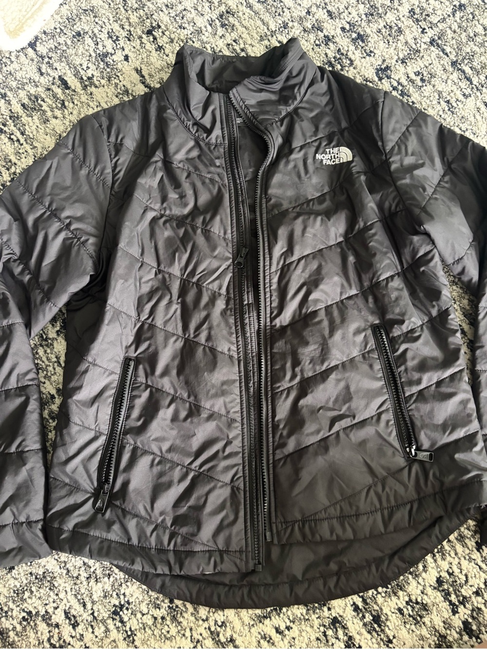 The North Face Black Women's Quilted Jacket with Logo Tag
